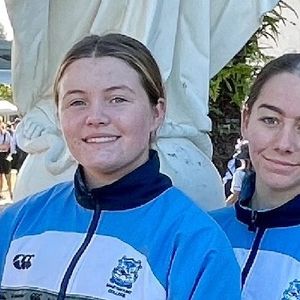Girls ready for kick-off at historic game at Confraternity Carnival