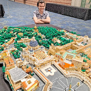 Architect turns 67,000 tiny LEGO pieces into Vatican City replica