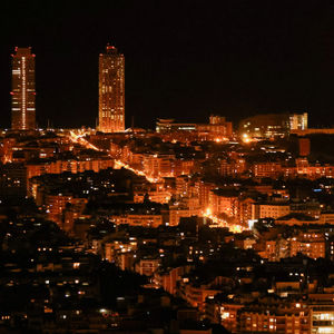 Marian star shines across Barcelona skyline