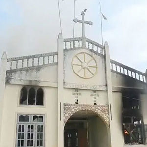 Myanmar troops set fire to Catholic church, rebel group says