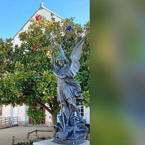 Supporters of statue of St Michael the Archangel in small French town vow to fight removal order